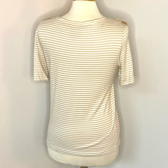 Preowned Tory Burch striped T- shirt medium - Picture 2 of 5